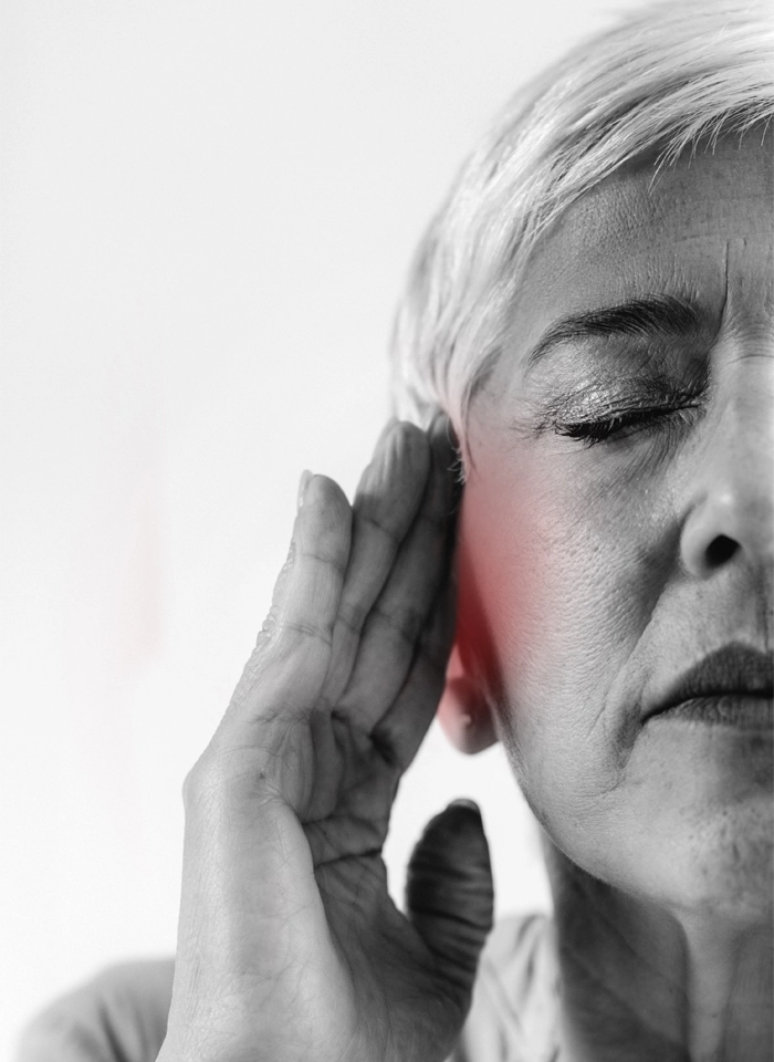Lady with tinnitus